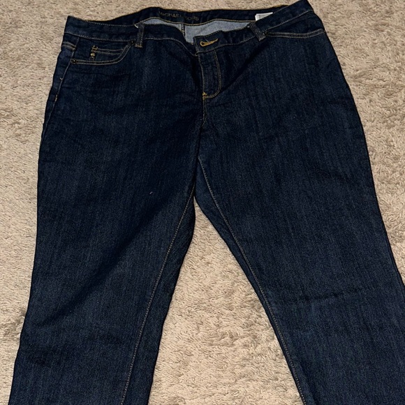 Michael Kors dark denim straight leg jeans - Picture 3 of 11